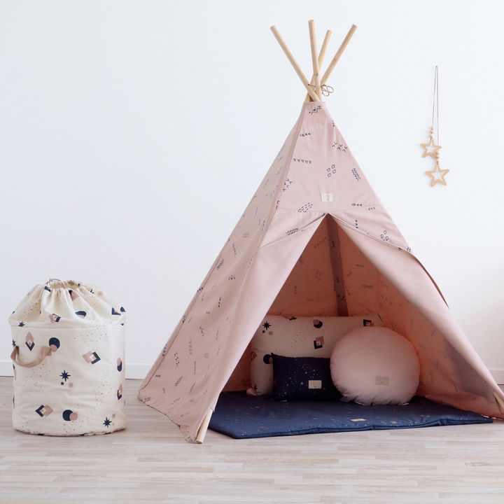 Bamboo Stella Cotton Storage Bag Midnight blue- Product image n°1