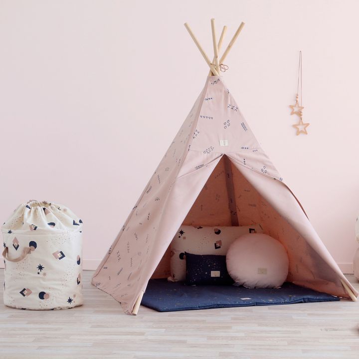 Bamboo Bubble Cotton Storage Bag | Midnight blue- Product image n°1