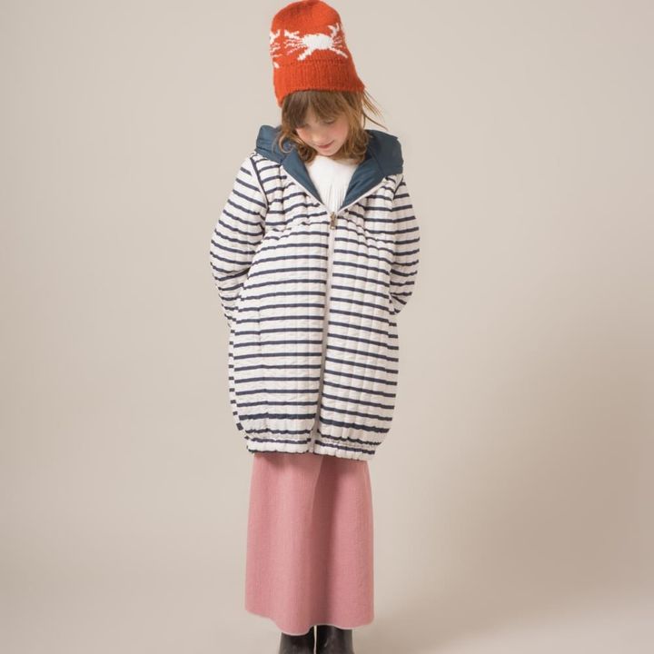 Removable Sleeve Rerversible Quilted Coat White- Product image n°3