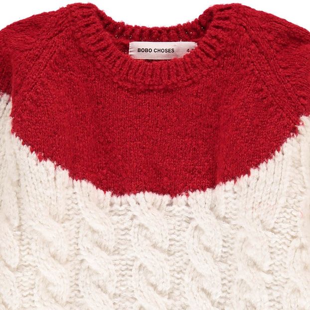 Pull Torsadé Laine Bicolore-product