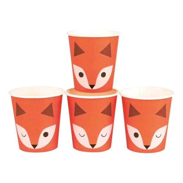 Gobelets en carton Mini fox - Lot de 8-product