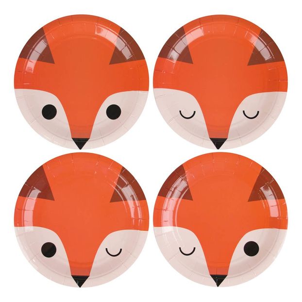 Mini Fox Paper Plates - Set of 8-product