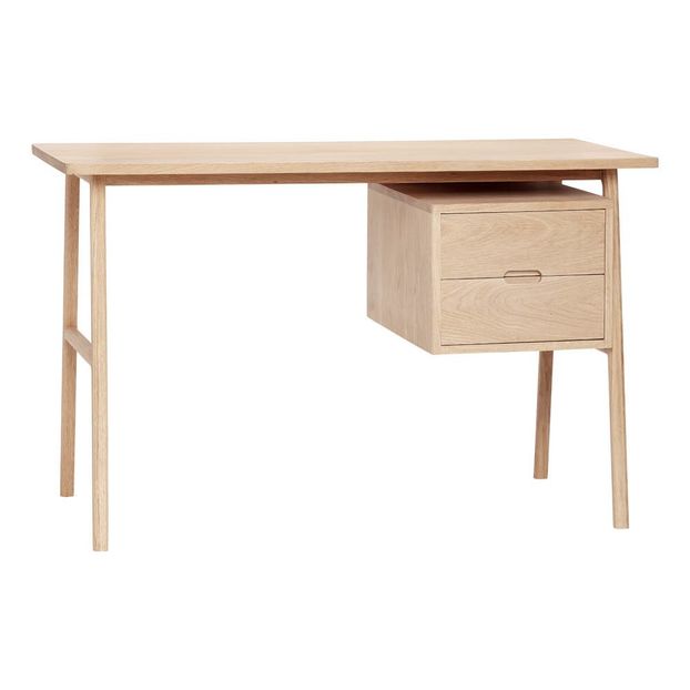 Schreibtrisch mit 2 Schubladen aus Eichenholz -product