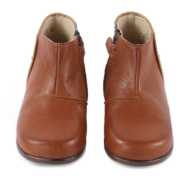 Clotilde Zip-Up Leather + Glitter Boots-product