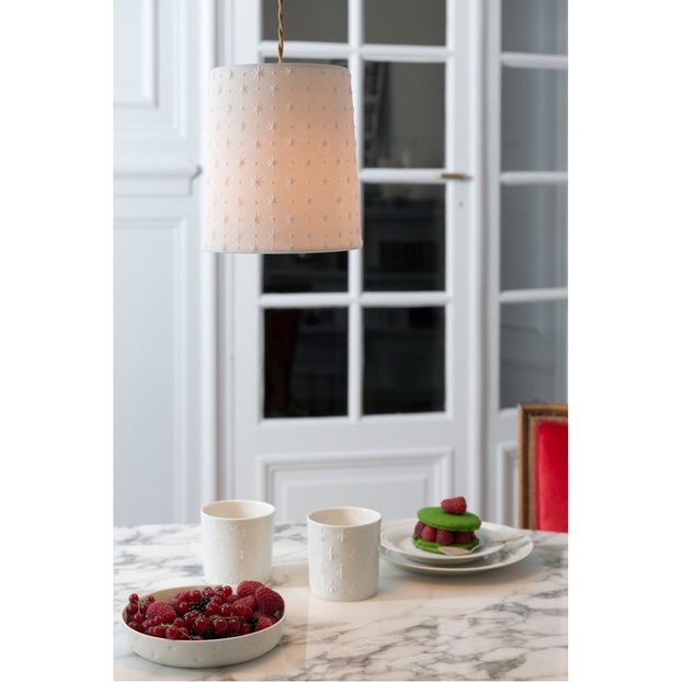 Suspension Reverso en porcelaine Byzance, D15 cm cordon 1,5 m-product