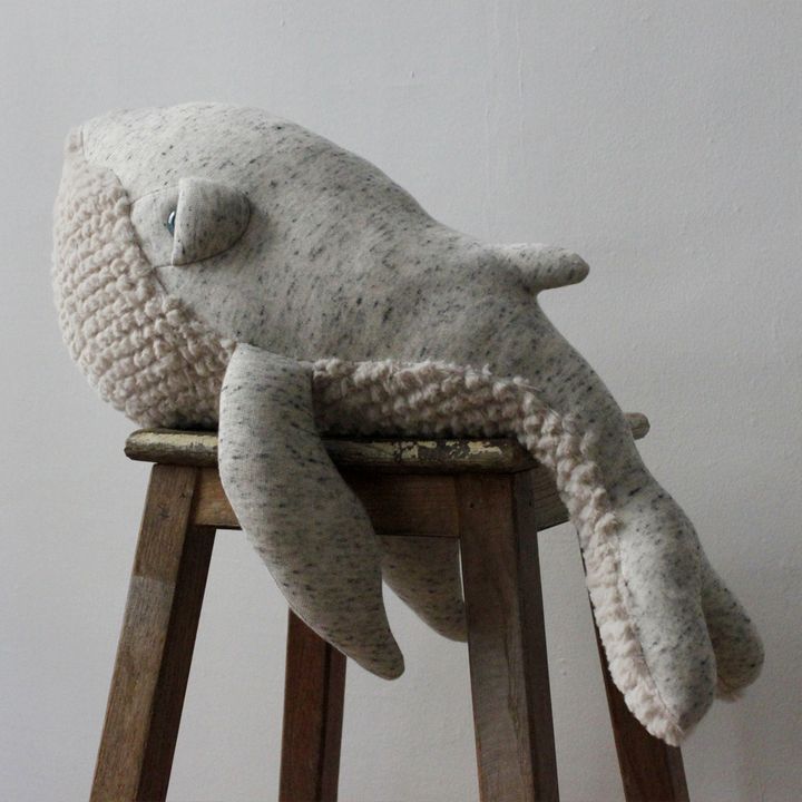 Peluche gigante ballena Original 62 cm | Gris- Imagen del producto n°5