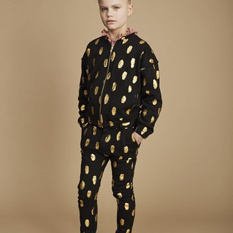 Gold Polka Dot Zipped Sweatshirt-product