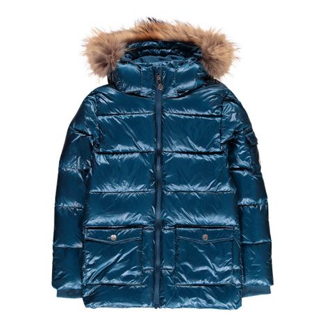 Shiny Authentic Fur Down Jacket-product