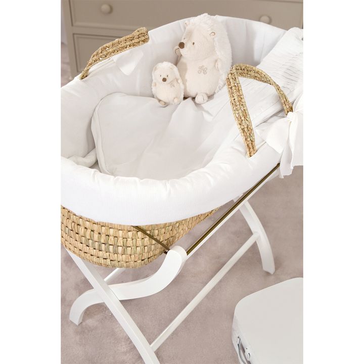 Capazo trenzado hojas de palma 85x50 cm | Blanco- Imagen del producto n°3