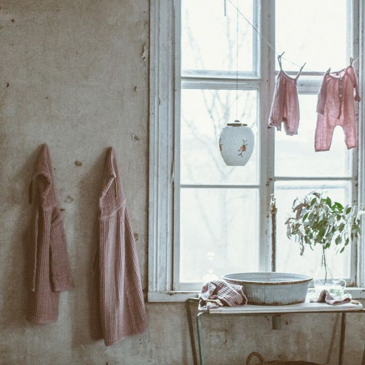 Kinderbademantel Poncho | Dusty Pink S007- Produktbild Nr. 1