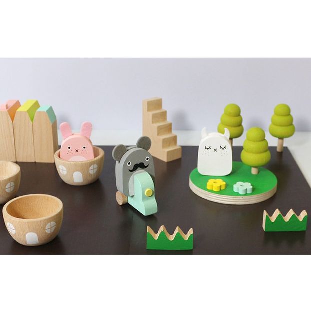 Noodoll x Kiko+ Wooden Magnet Game - Set of 21 Pieces-product