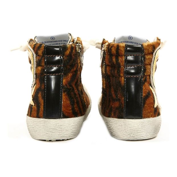 Slide Leopard Zip-Up Trainers-product