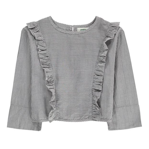 Gestreifte Bluse mit Rüschen Cassis -product