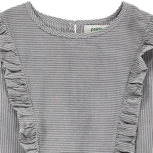 Gestreifte Bluse mit Rüschen Cassis -product