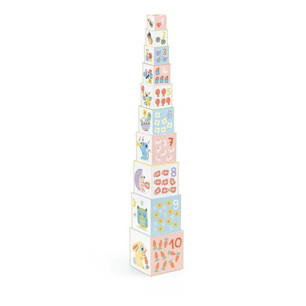 Baby Bloki - Set de 10 cubes à empiler en carton-product