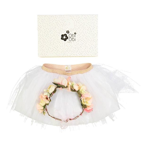 Flower Crown and Mesh Tutu Dressing Up Set-product