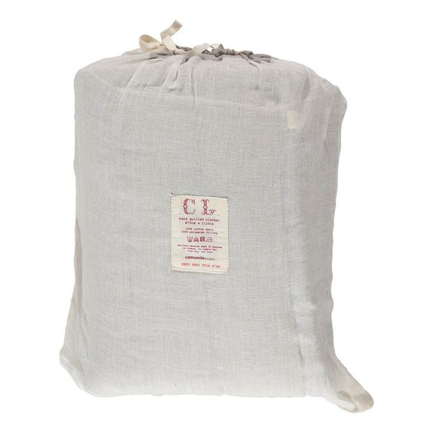 Couverture matelassé brodée main en coton-product