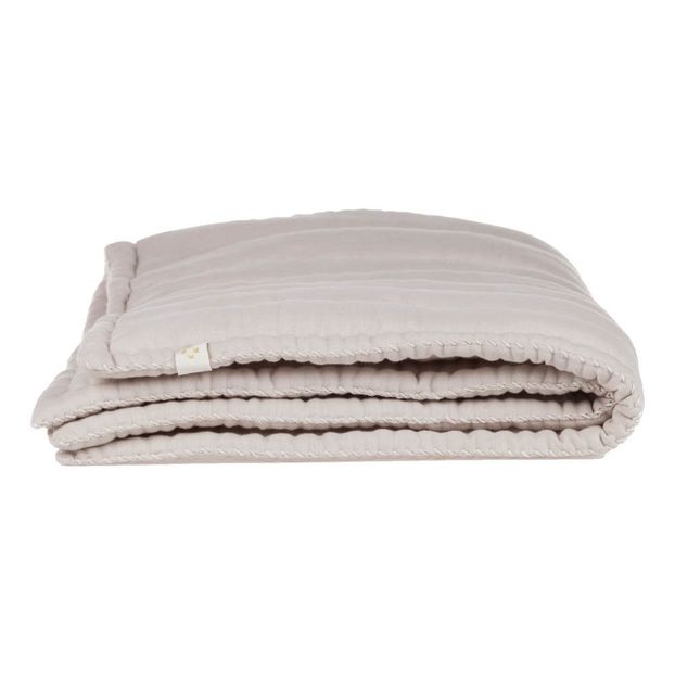 Couverture matelassé brodée main en coton-product
