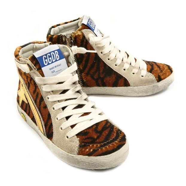 Slide Leopard Zip-Up Trainers-product