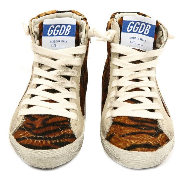 Slide Leopard Zip-Up Trainers-product
