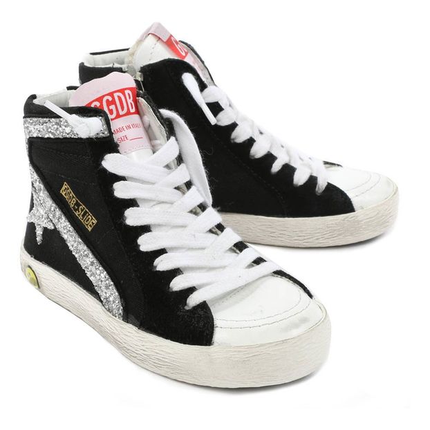 Slide Glitter Zip-Up Trainers-product
