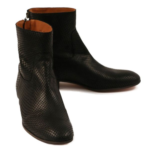 Botas Planas Cremalleras Pitón-product