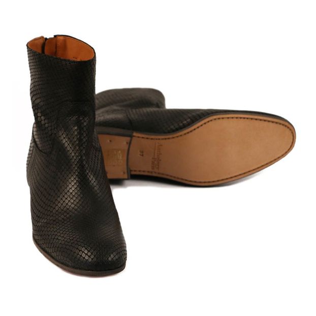 Botas Planas Cremalleras Pitón-product