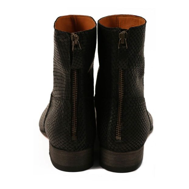 Botas Planas Cremalleras Pitón-product