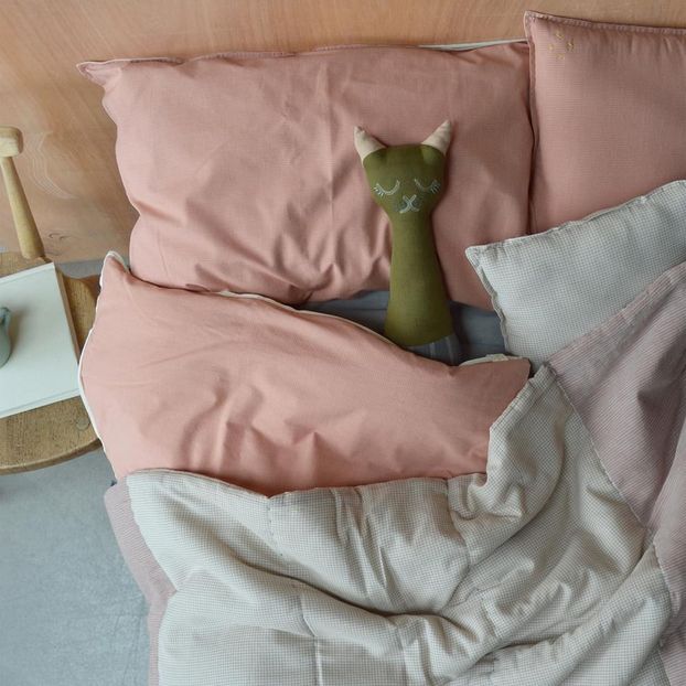 Housse de couette à petits carreaux en coton-product