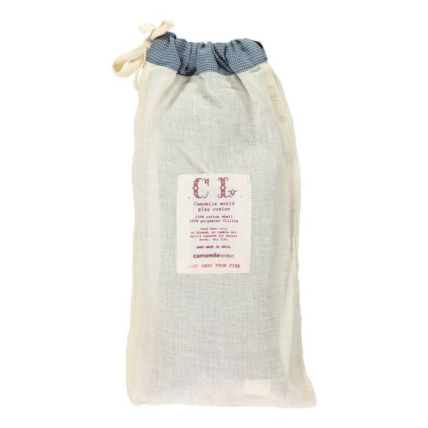 Small Checked House Cushion 11x26cm-product