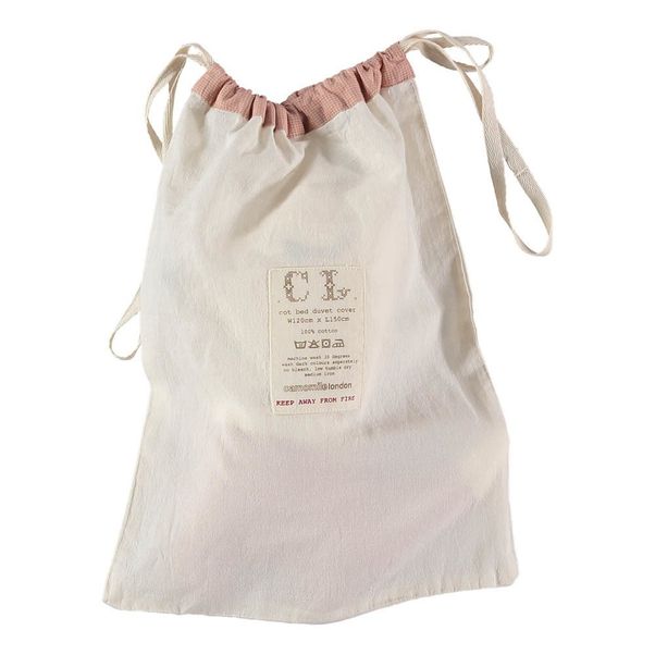 Coussin renard à petits carreaux en coton 13x29 cm-product