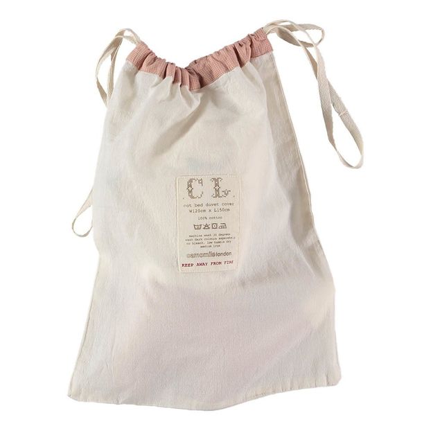Coussin renard à petits carreaux en coton 13x29 cm-product