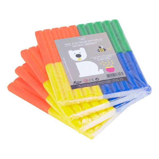 Glitter Organic Beeswax Modelling Clay - 10 Colours-product