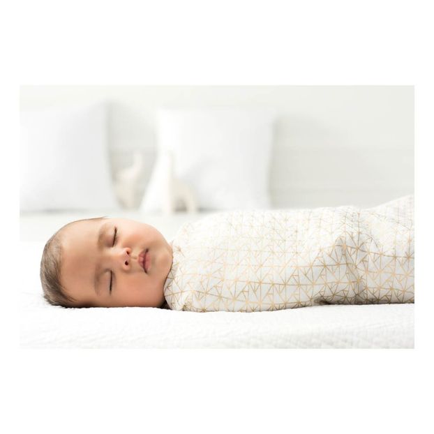 Metallic Plaid-Swaddling Blankets 120x120cm - Pack of 3-product