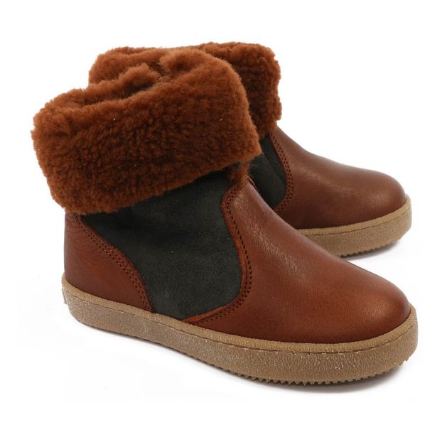 Sheepskin Lined Two-Tone Trainers-product