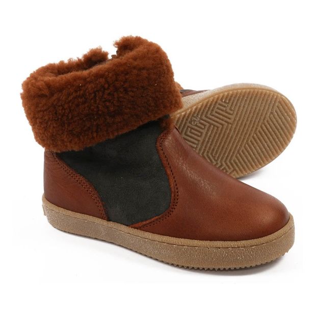 Sheepskin Lined Two-Tone Trainers-product