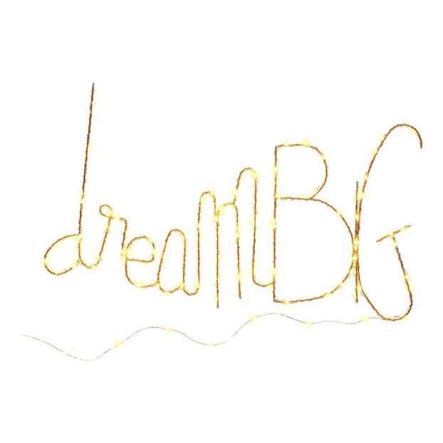 Mot lumineux géant "Dream Big" - 70 cm Zoé Rumeau x Smallable avec guirlande cuivre-product