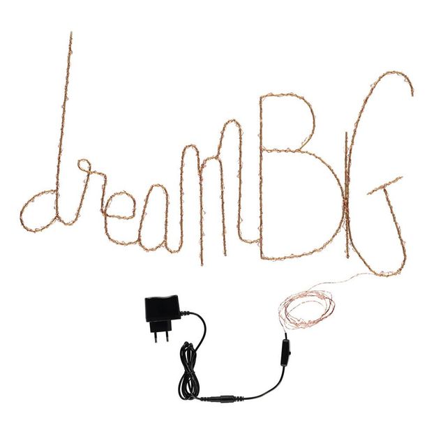 Mot lumineux géant "Dream Big" - 70 cm Zoé Rumeau x Smallable avec guirlande cuivre-product