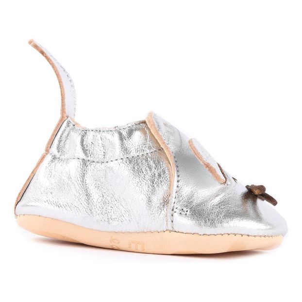 Pantofole Pelle Metalizzata Topo Blumoo-product