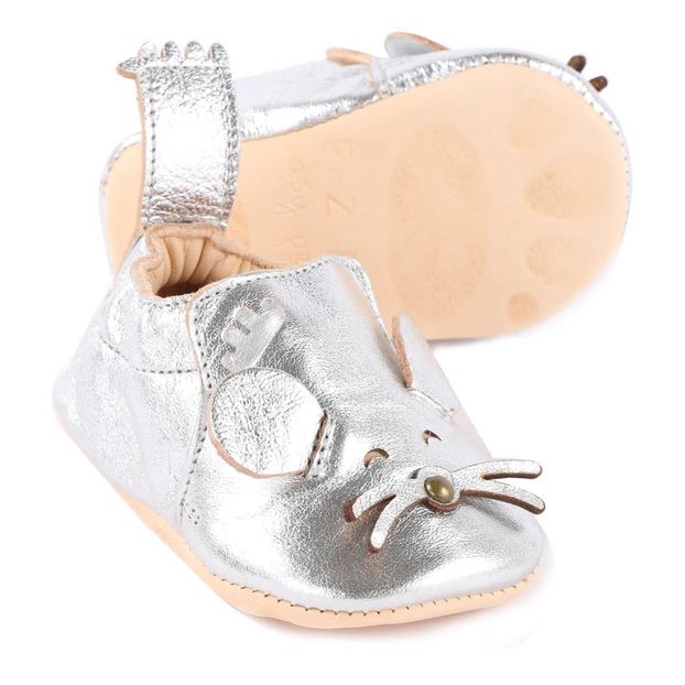 Pantofole Pelle Metalizzata Topo Blumoo-product