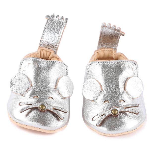 Pantofole Pelle Metalizzata Topo Blumoo-product