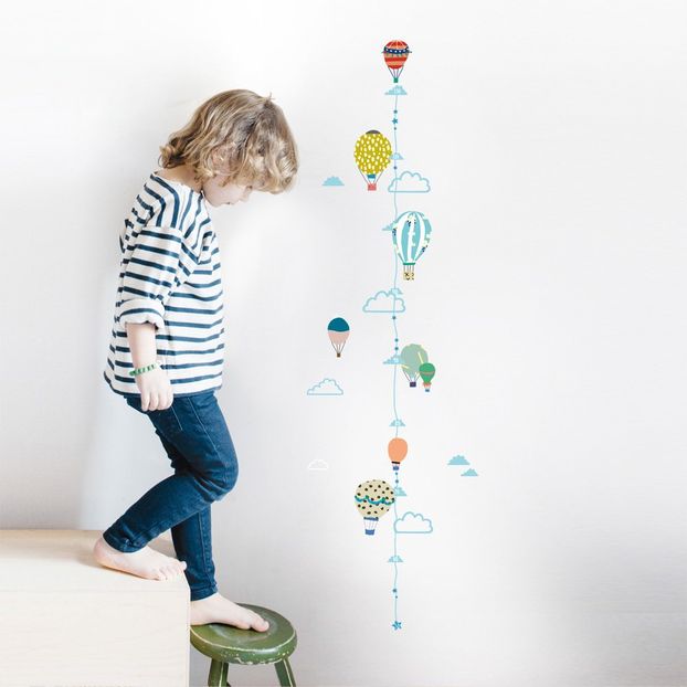 Messtab als Sticker Heißluftballon mehrsprachig-product