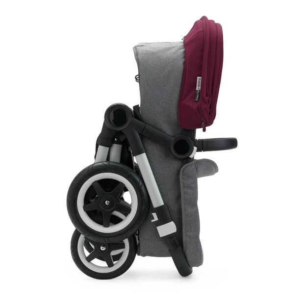 Poussettte Donkey² mono complète chassis alu/gris chine/rouge rubis-product