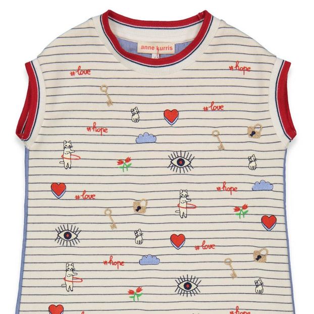 Robe Jersey Rayée Broderies-product