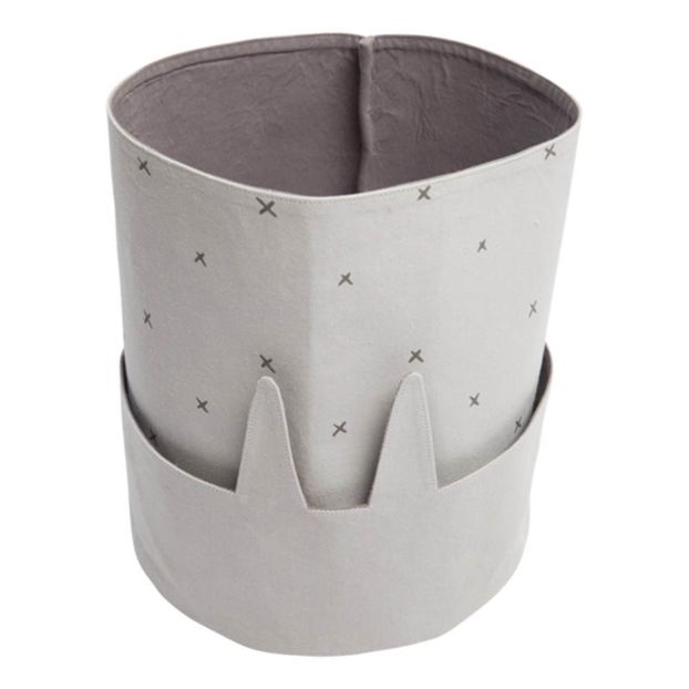Panier de rangement imprimé pirate en coton bio 27x23 cm-product