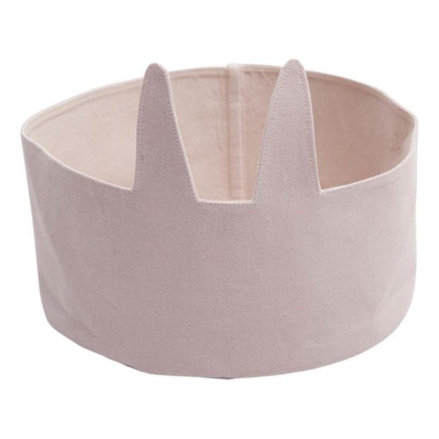 Panier de rangement lapin en coton bio 26x13 cm-product