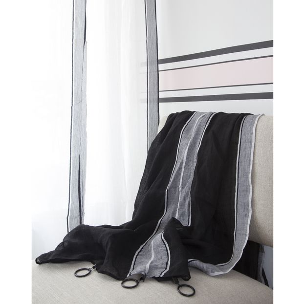 Vorhang Dita aus Leinen schwarz 170x300 cm -product