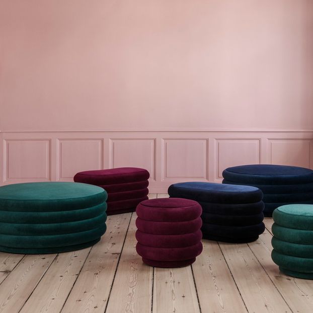 Pouf Rond Velours Febrick-product