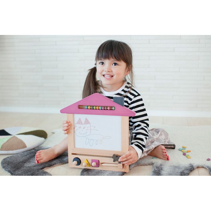 Oekaki Cat Wooden Magic Board | Pink- Product image n°2