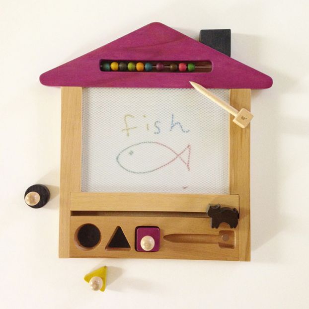 Oekaki Cat Wooden Magic Board-product